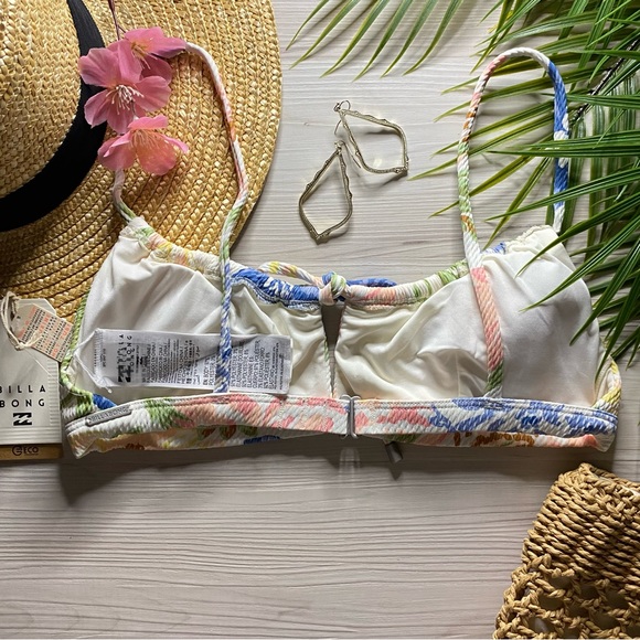 Billabong 🌼 Floral Coco Bralette Ruched Bikini Top - Picture 8 of 13